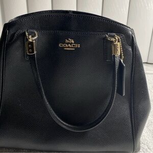 Coach New York Black Peddle Leather Handbag Vantage 90’s